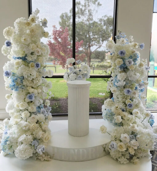 image of a baby blue christening package