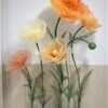 5 Orange & Yellow Silk Flowers