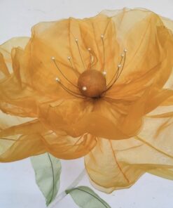 image of 1 Yellow Bloom on a Metal Stand