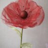 image of a 1 Red Flower on a Metal Stand