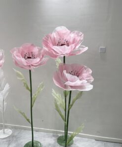 image of 3 Blush Pink Silk Flowers