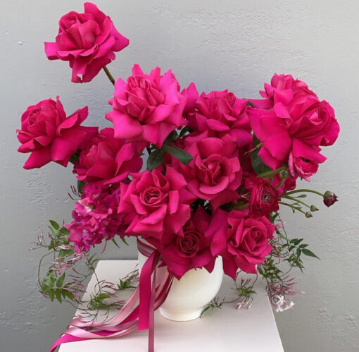 image of a Fuchsia Flower Centerpiece