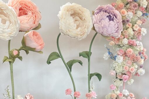 Pastel colour flowers